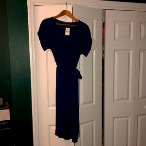 West Kei Navy Blue Wrap dress